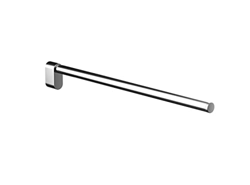 EMCO Flow Towel Rail Single Arm Wall Mounted Rigid Metal Towel Rail Bath Towel Holder for Towels Chrome