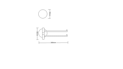 Essentials Double Towel Bar,Chrome Finish Swivel Towel Rail