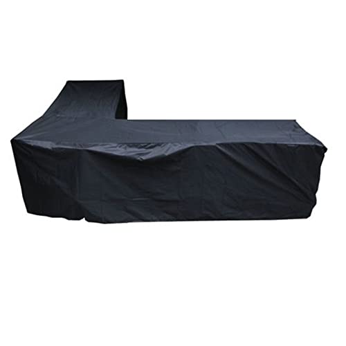Garden Furniture Covers waterproof, 210D L-Shape Garden Sofa Covers, Rattan Corner Sofa Cover, outdoor corner sofa cover with Waterproof Tape (21