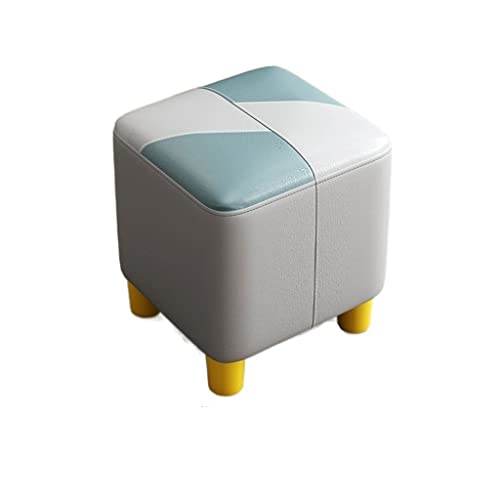LUKEO Orange Small Stool, Household Small Stool, Living Room Sofa Stool, Soft Bag Stool (Color : Argento, Size : Talla �nica)