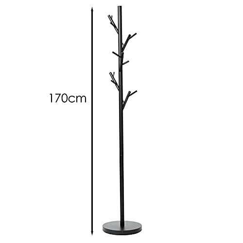 Love it Store it Loft Metal Coat Stand - Modern Jacket Stand for Hallway, Bedroom, Office - 170 cm High, Stable - Matt Black
