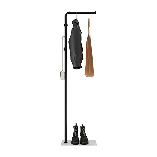 RRG Metal Coat Rack Freestanding, Modern Coat Hanger Stand with Heavy Base Coat Stand for Jackets, Suits, Dress Shirts, Dresses 59”(Black)