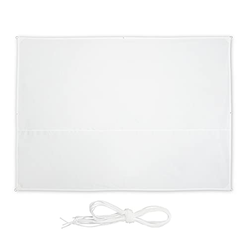 Relaxdays Rectangular Sun Shade Sail 2.5 x 3.5 m Water Resistant UV Resistant with Guy Ropes Patio Balcony White