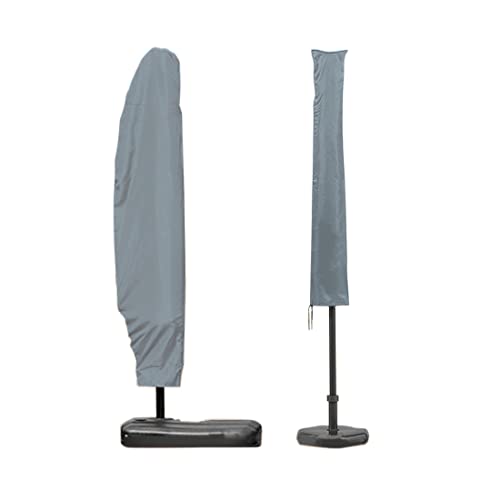 Patio Waterproof Cantilever Umbrella Cover with Sturdy Zipper UV Water Resistant Banana Style Large Umbrella Protector for Garden Yard Market (Gr
