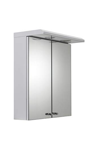 Croydex Shire Double Door White Illuminated Cabinet, Steel Beige, 23x45x53 cm