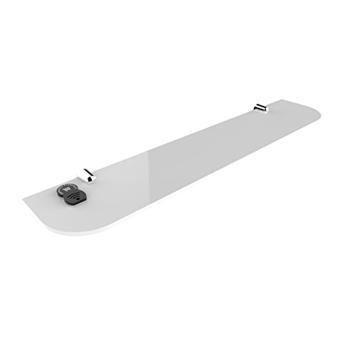 Expression Products Straight Acrylic Safety Shelf 500mm x100mm, Bathroom, Bedroom, Office, Free Trolley Token Material Sample Included per Shipme