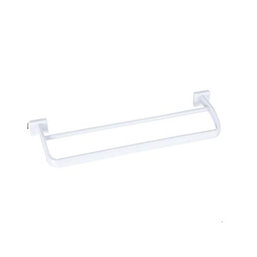 N/A Wall Mounted Towel ,Wall Hanging Bathroom Towel Rack Pole Bathroom Bathroom Rack Toilet Storage Rack (Color : Wit)