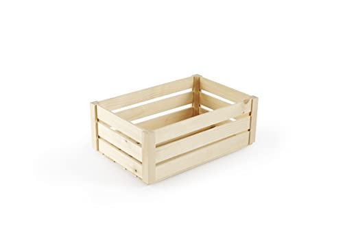 LARGE WOODEN CRATE PLAIN WOOD DECOUPAGE BIG MAKE IT VINTAGE PD31-L