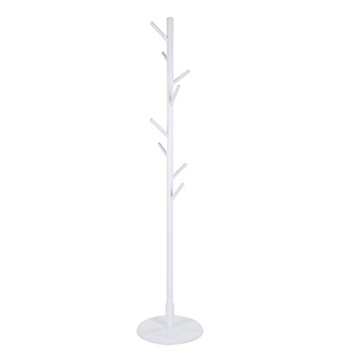 Oumij Cloth Hanger Tree, Assembled Wooden Coat Hat Stand Tree Suitable for Hanging Coat, Cloth, Hat, Bags, Scarf at Home or Office(Wooden Color)