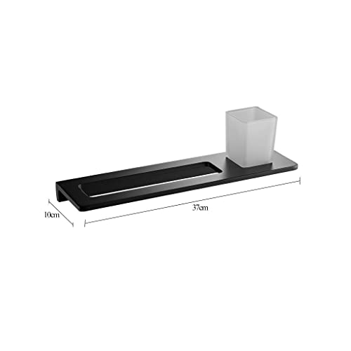 HIGOH Towel Rack Bathroom Bathroom Kitchen Towel Rack Space Aluminum Towel Bar Towel Rail Towel Rod Cup Rack Wall-Mounted Durable Punching Instal