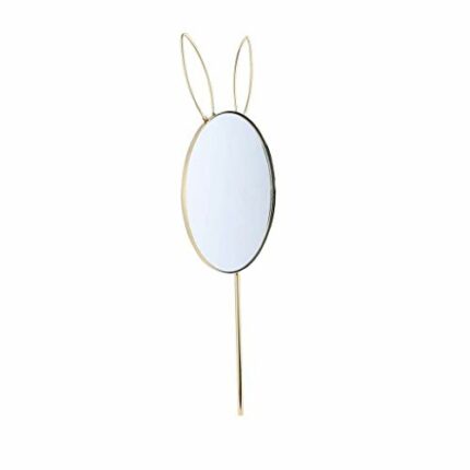 QUANJJ Handheld Makeup Rabbit Ear Design Portable Round Cosmetic Small Cosmetic Vanity Makeup Supplies Accessories For Women