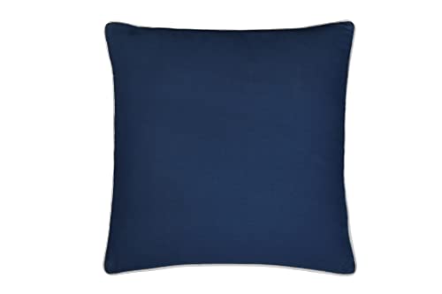 Sleepdown Outdoor Plain Showerproof Decorative Square Filled Cushion 18x18 - Water Resistant 100% Cotton Cushion Garden Furniture Outside Bench S