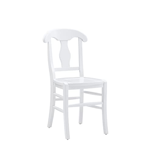 Linon Waurd White Fully Assembled Set of 2 Side Chairs, Solid Beechwood, Dining Height