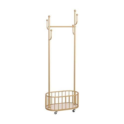 LUKEO Removable coat rack home hanger Nordic floor rack with storage coat rack (Color : D, Size