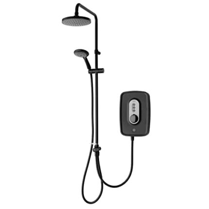 Triton Showers Danzi DuElec™ | Shower Electric | 9.5 KW I Black I Electrical Showers | with Rainfall Showerhead and Anti Twist Hose | Best Electr