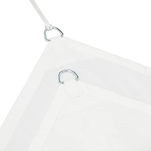 Relaxdays Rectangular Sun Shade Sail 2.5 x 3.5 m Water Resistant UV Resistant with Guy Ropes Patio Balcony White