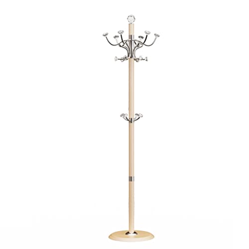 N/A Metal Coat Hanger Design Floor-to-ceiling Coat Rack Standing Bedroom Furniture Floor-to-ceiling Coat Hanger (Color : Argento, Size : Light Gr