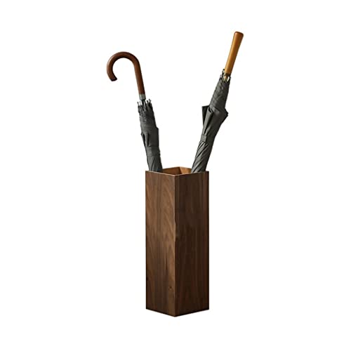 SBSNH Wooden Umbrella Stand Organizer Freestanding Home Corridor Entrance Storage Umbrella Bucket