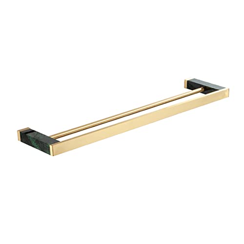 HIGOH Towel Racks,Towel Rail for Bathroom,Hand Towel Bar Marble Bathroom Towel Holder Wall Mount Brushed Brass,Bathroom Hardware Accessories/Bath