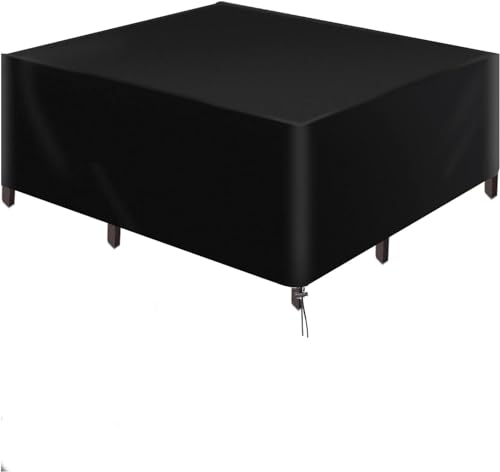 Brit Voyager Garden Furniture Covers, Heavy Duty 420D Oxford Fabric Outdoor Table Cover, Rattan Patio Furniture Cover Waterproof, Anti-UV (190*19