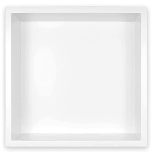 Neodrain No Tile Shower Niche, Insert Storage Shower Shelf (Outside Size 13.1”X13.1“)(Inner Size 12" X 12"), Stainless Steel Wall Niche No Tiled