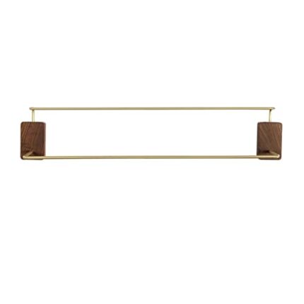 HIGOH Towel Racks, Towel Rail for Bathroom,All-Copper Bathroom Hand Towel Holder,Single-Bar Bathroom Hand Towel Holder,Wall-Mounted Hand Towel Ho