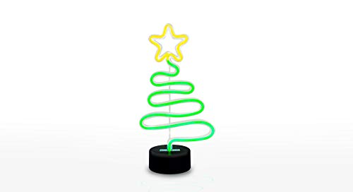 Gift Republic Festive Christmas Tree Neon Light, 29 x 15.5 x 8.5 cm