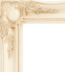 FRAMES BY POST Cream Swept Frame Wall Overmantle Mirror Shabby Chic Stlye Lots of Sizes 3 Inch Moulding (30"x26"), Wood, 76x66