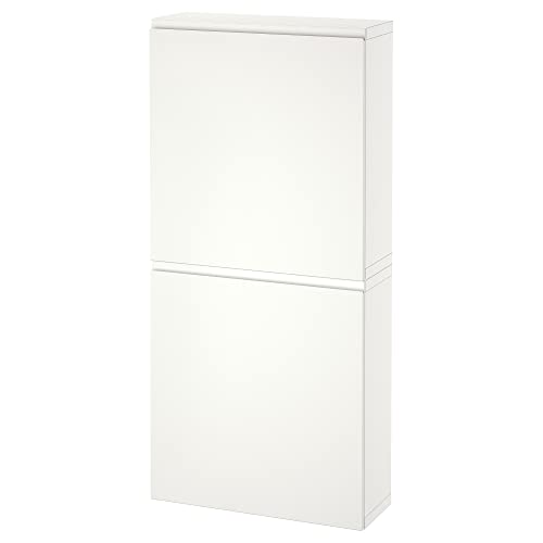 Ikea BESTÅ wall cabinet with 2 doors, 60x22x128 cm, white/Västerviken white
