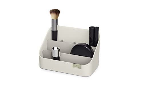 Joseph Joseph Viva Pedestal Mirror and Makeup Organiser with removal divider - Shell