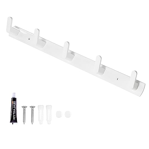 CyanCloud Coat Hooks,Coat Hooks Wall Mounted,Heavy-Duty Over Door Hanger,White Door Hooks Aluminum Coat Hook Wall Hooks for Hanging Bags Towel Ke