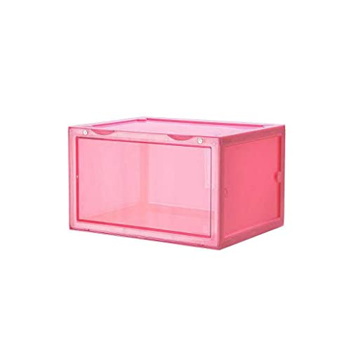 LILIKY Two-pack Transparent Side Opening Shoe Box Sneaker Display Acrylic Magnetic Absorption Nano Box Drawer Shoe Cabinet Shoe storage ( Color :