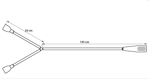 Kobe Professional Double Tap Shower Attachment for Bath/Extra Long Shower Head and Hose Set for Bath Taps - Secure Fit Clamp Included - Perfect P