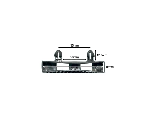 Husseinbolt New replacement 60-64mm center rail bed slat holders/caps (Model B Center) for single, double, king and queen size beds frame (Pack o
