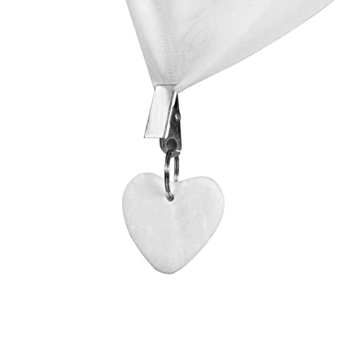 WANGCL 8PCS Tablecloth Weights Tablecloth Pendant With Stainless Steel Clip For Outdoor Family Dinner Garden Party Wedding Camping Picnic-Heart S