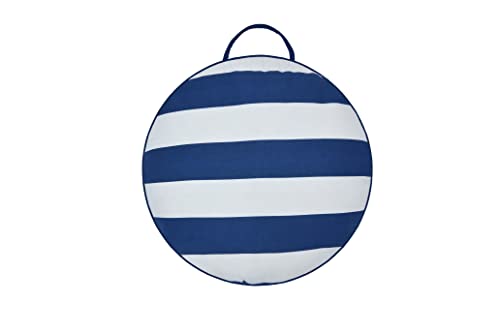 Sleepdown Outdoor Tropical Pattern Outdoor Decorative Round Filled Cushion - Water Resistant Cotton Cushion Garden Furniture Outside Bench Sofa -