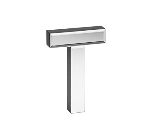 COLLECTIVE HOME - 7-inch Tall Mirrored Glass and Wood Decorative Letter, Home-Bedroom-Office Wall Décor. Perfect Fun Gift to Encourage Girls, You