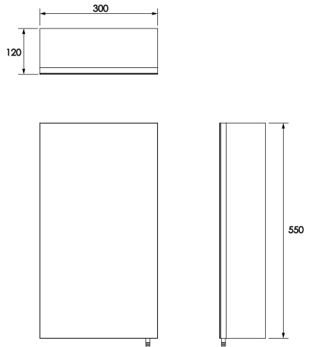 Croydex Anton Single Door Stainless Steel Cabinet
