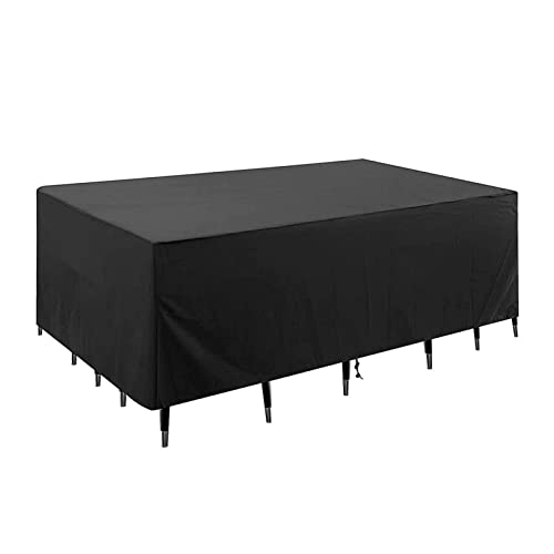 LIUWEIER Garden Furniture Cover, Outdoor Windproof Waterproof Table Cover Heavy Duty 420D Oxford Fabric Patio Covers Dust for and Chair Rattan So