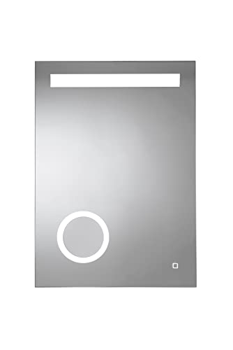 Croydex Halington Hang 'N' Lock Illuminated Rectangular Mirror with LED Lights