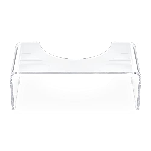 Navaris Toilet Stool for Adults - Squatting Adult Step Footstool for Use on Bathroom Toilet - Acrylic Step for Toilet Squat Position