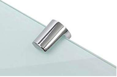BSM Marketing Set of 2 White Glass shelves Bathroom Kitchen Bedroom 300mm x 100mm (12" x 4" approx)