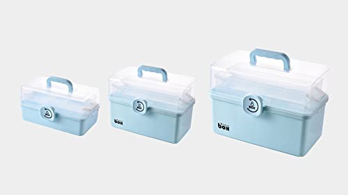 LIKEUDO 3 Layer Medicine Organizer Box First Aid Health Emergency Storage Box Large Capacity Medicine Storage Bins with Lid (White)
