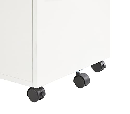 MMT Furniture Designs Ltd Under Desk 3 Drawer Pedestal, Wood, White