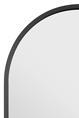MirrorOutlet The Arcus - Black Framed Modern Full Length Arched Garden Wall Mirror,160 x 80cm