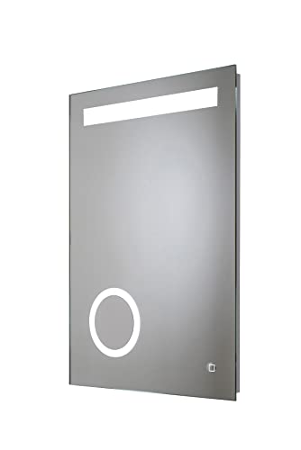 Croydex Halington Hang 'N' Lock Illuminated Rectangular Mirror with LED Lights