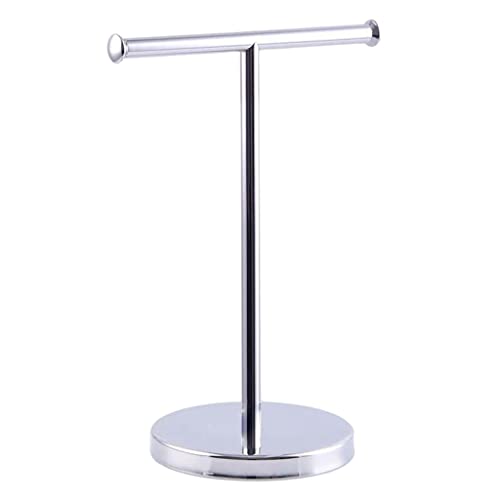 QUANJJ Stainless Steel Free-Standing T Shape Jewelry Towel Holder Stand Towel Rack for Bathroom (Color : D, Size : 12.99x6.30x6.30inch)