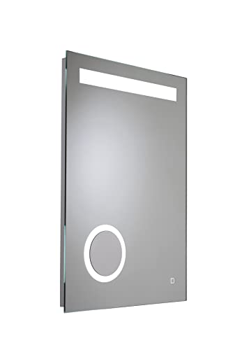 Croydex Halington Hang 'N' Lock Illuminated Rectangular Mirror with LED Lights