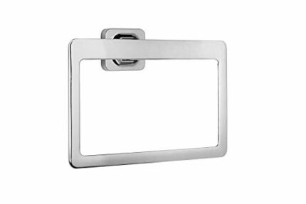 Croydex Flexi-Fix Easy to Fit Shoreditch Towel Ring with Zinc Alloy Construction, Chrome