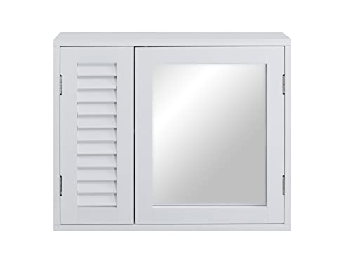 House & Homestyle Mirrored Bathroom Cabinet, White, H 46cm x W 56cm x D 13cm